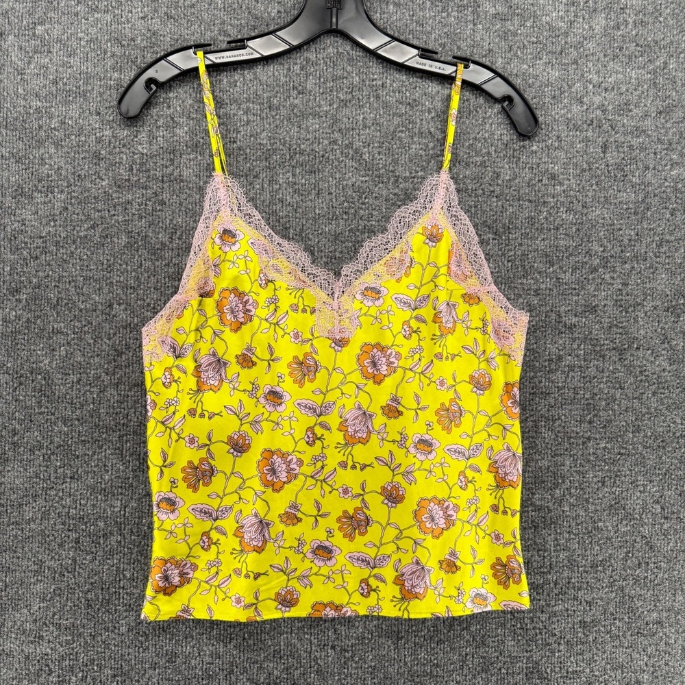 Victorias Secret Top Size S Yellow Floral Sleeveless Y2K Babydoll Fairy Cottage